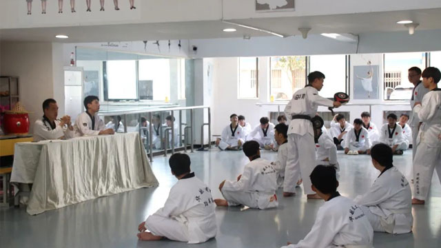 大理华航技工学校2023跆拳道晋级考试