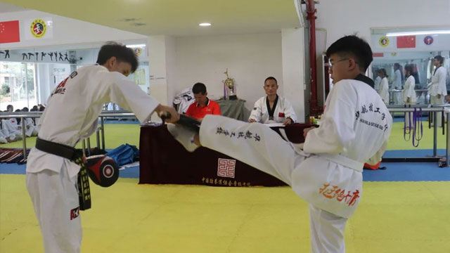 大理华航技工学校2023跆拳道晋级考试
